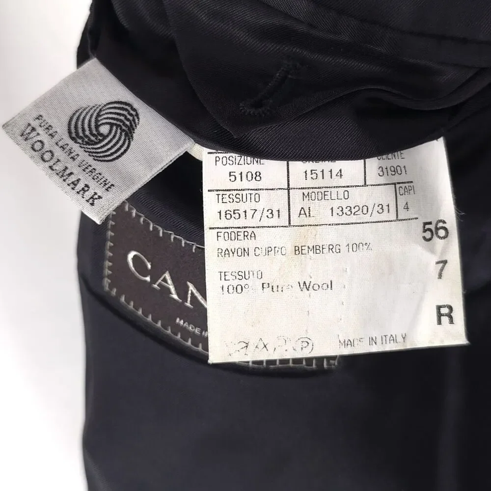 CANALI Men's Wool Blazer EU‎ 56R US 46R Navy Sport Coat Italy Made WOOLMARK